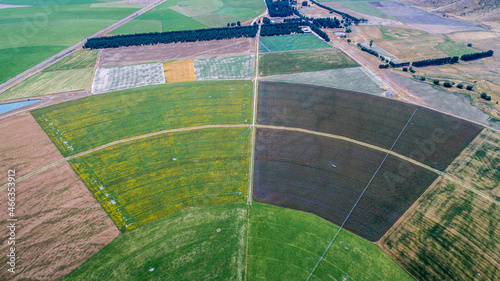 circle crop fields seen from above photo