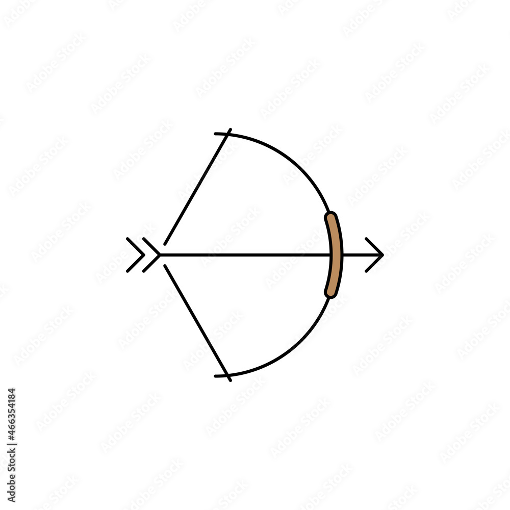 Deer hunting archery icon vector Deer hunting archery icon vector