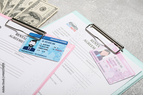 Clipboards with rental agre...