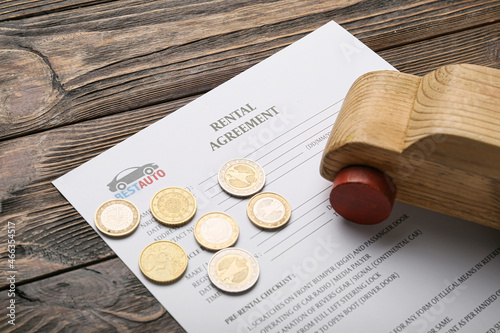 Rental agreement, money and...