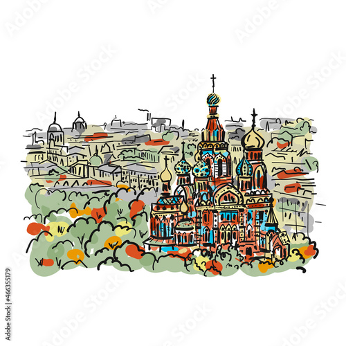 Cathedral of the Resurrection on the Blood, and Church of the Savior on Blood...