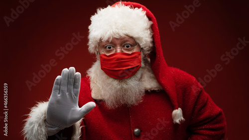 Santa Claus wearing protective mask
