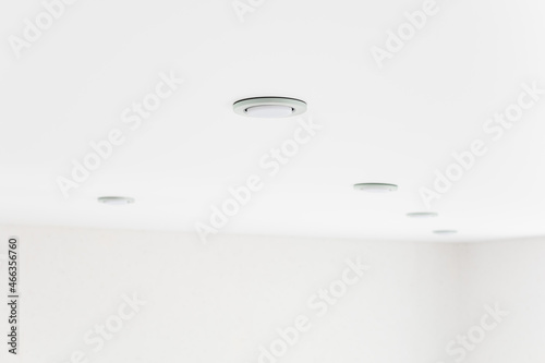 Round light bulbs on the ceiling