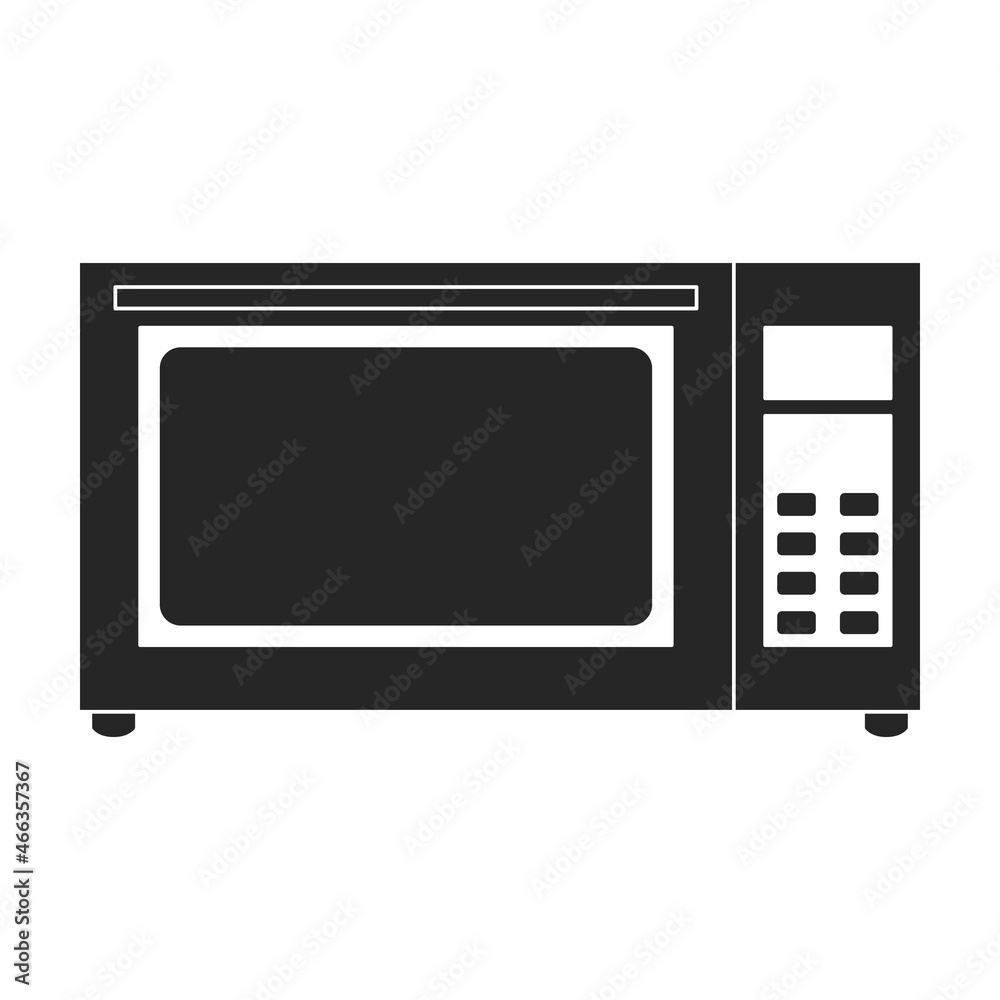 Microwave vector icon.Black vector icon isolated on white background microwave.