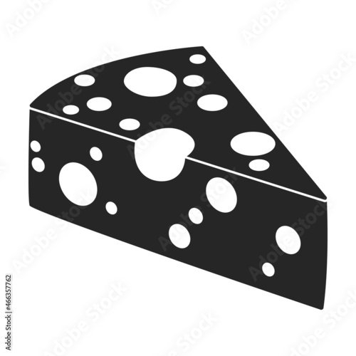 Cheese vector icon.Black vector icon isolated on white background cheese.