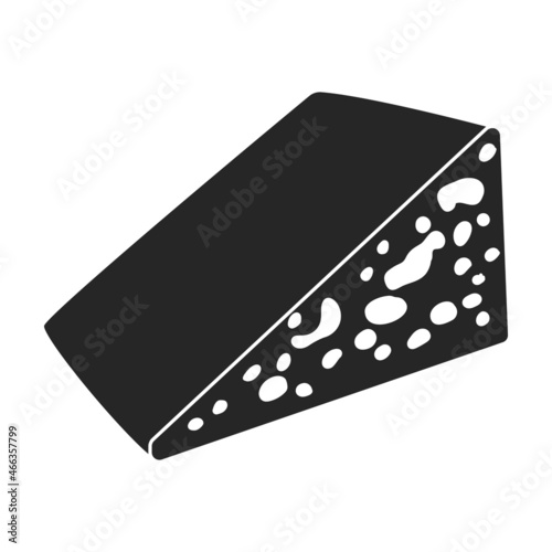 Cheese vector icon.Black vector icon isolated on white background cheese.