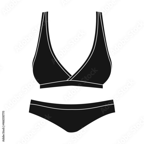 Underwear vector icon.Black vector icon isolated on white background underwear.