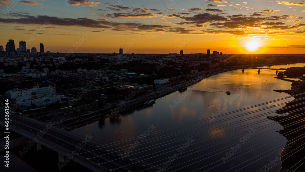Fototapeta premium sunrise over the river