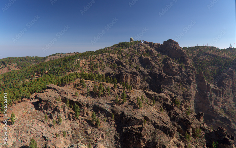 Gran Canaria, central montainous part of the island, Las Cumbres, ie The Summits, landscapes around Pico de las Nieves, the highest point of the island
