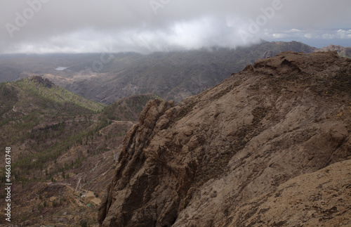 Gran Canaria, central montainous part of the island, Las Cumbres, ie The Summits , landscapes along popular hiking route Camino de Plata