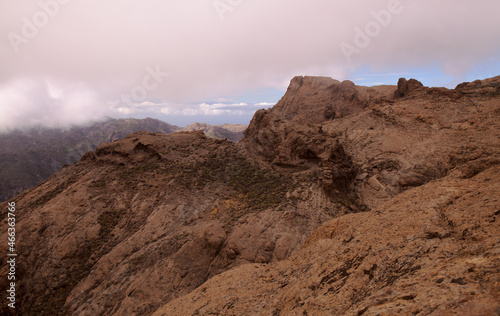 Gran Canaria, central montainous part of the island, Las Cumbres, ie The Summits , landscapes along popular hiking route Camino de Plata