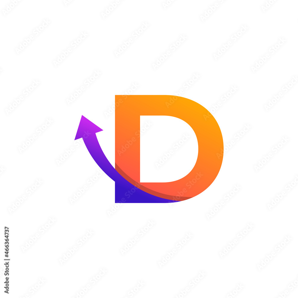 Initial Letter D Arrow Up Logo Symbol. Good for Company, Travel, Start up, Logistic and Graph Logos Initial Letter D Arrow Up Logo Symbol. Good for Company, Travel, Start up, Logistic and Graph Logos