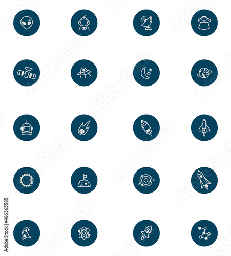 Space station, illustration, vector, on a white background.