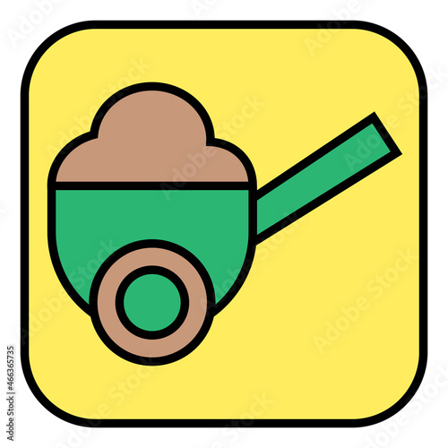 Agriculture cart, illustration, vector, on a white background.