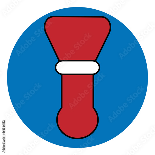 Shaving cream brush, illustration, vector, on a white background.
