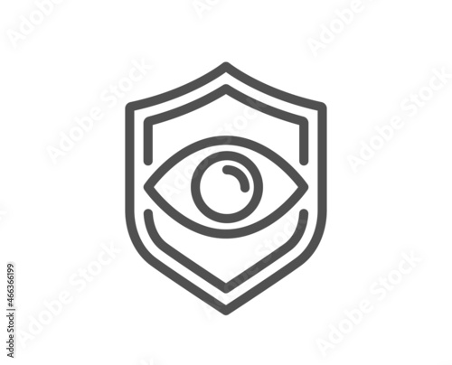 Free Download Eye detect line icon. Retina scan sign. Biometric data symbol. Quality design element. Linear style eye detect icon. Editable stroke. Vector - GFXLoad