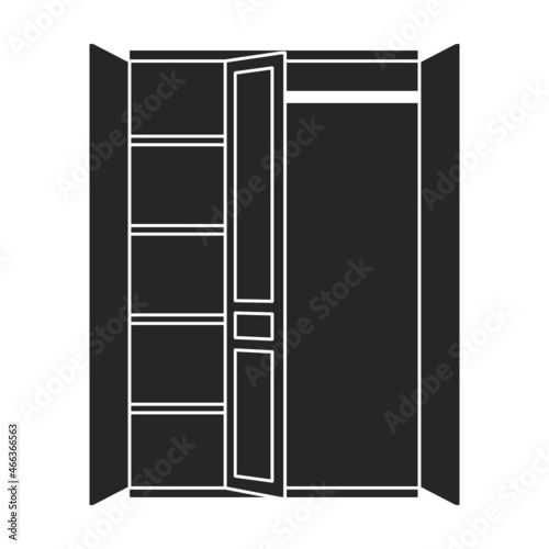 Cupboard vector icon.Black vector icon isolated on white background cupboard.