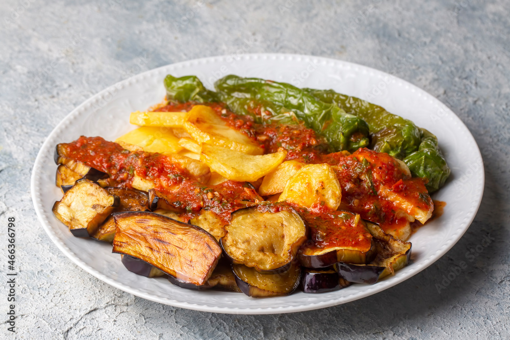 Turkish style mixed vegetable fried (Karisik Kizartma)