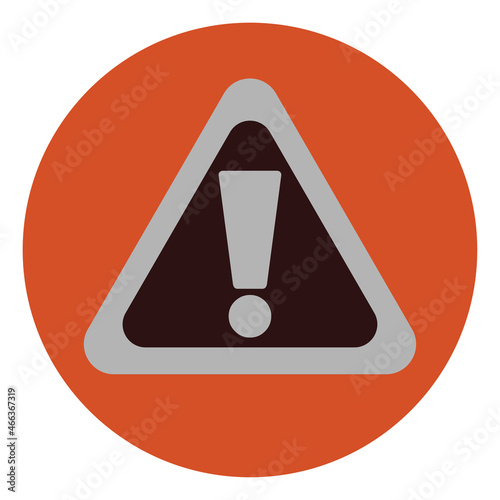 Construction ahead sign, illustration, vector, on a white background.