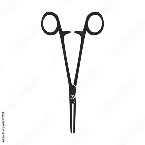 Forceps vector icon.Black vector icon isolated on white background forceps. photo