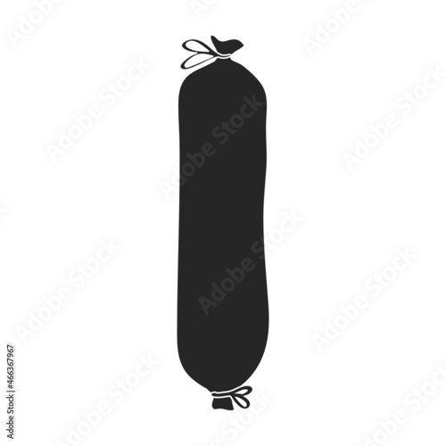 Sausage vector icon.Black vector icon isolated on white background sausage.