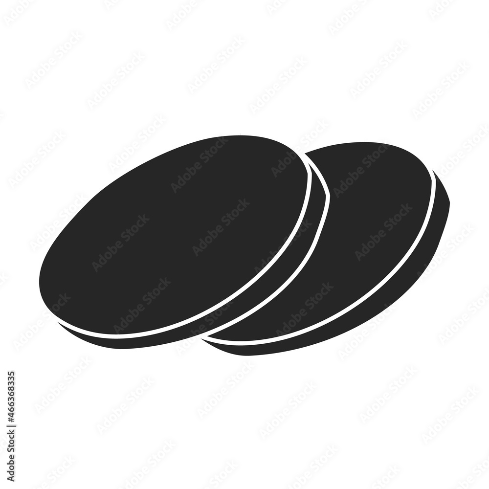 Sausage vector icon.Black vector icon isolated on white background sausage. Sausage vector icon.Black vector icon isolated on white background sausage.