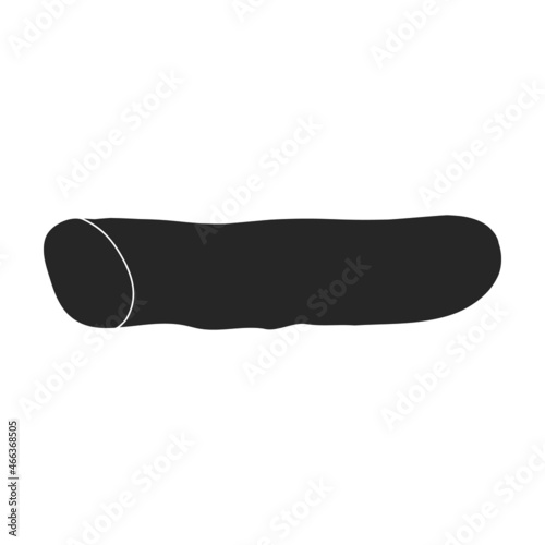 Sausage vector icon.Black vector icon isolated on white background sausage.