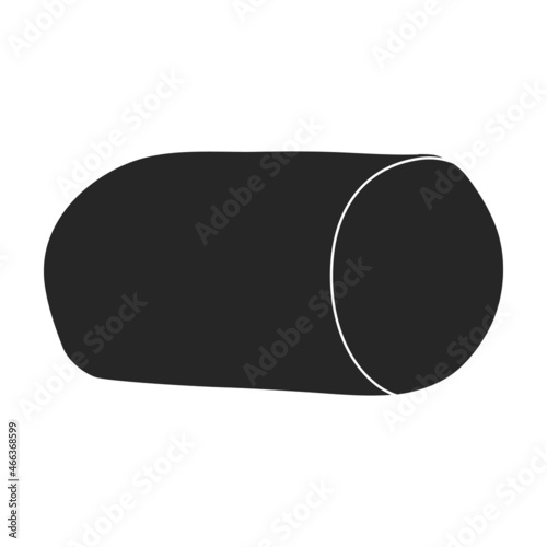 Sausage vector icon.Black vector icon isolated on white background sausage.