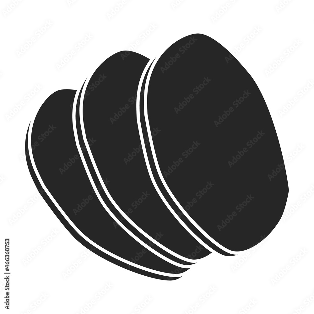 Sausage vector icon.Black vector icon isolated on white background sausage.
