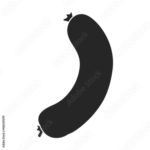 Sausage vector icon.Black vector icon isolated on white background sausage.