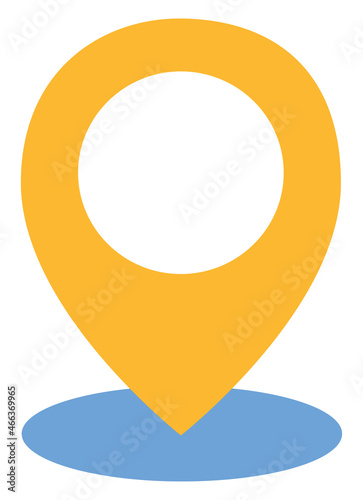 Final location, illustration, vector, on a white background.