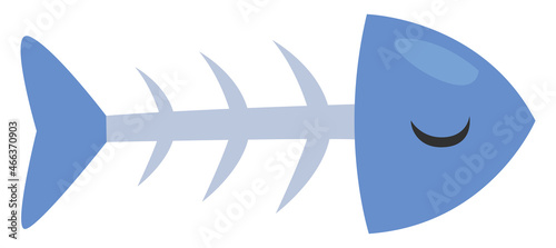 Fish bones, illustration, vector, on a white background.