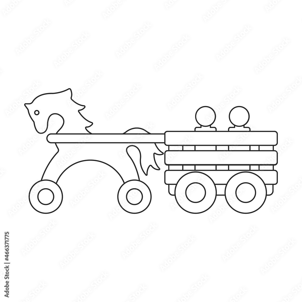 Wooden toy vector icon.Outline vector icon isolated on white background wooden toy. Wooden toy vector icon.Outline vector icon isolated on white background wooden toy.