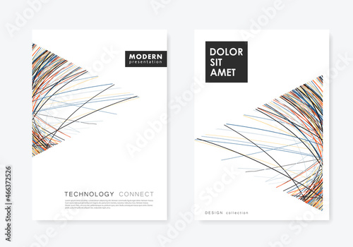 Geometry lines triangular shape. Abstract modern template illustration