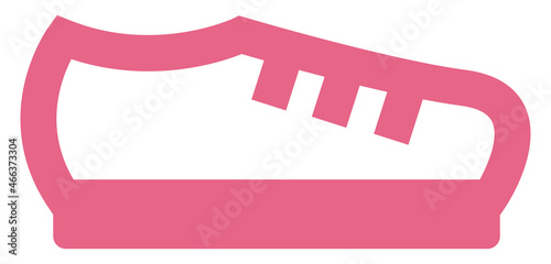 Pink shoe, illustration, vector, on a white background.