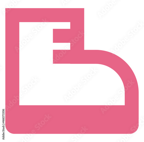 Pink boot, illustration, vector, on a white background.