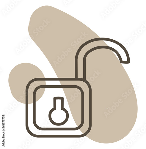 Criminal lock, illustration, vector, on a white background.