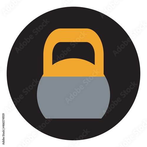 Small gym barbell, illustration, vector, on a white background.