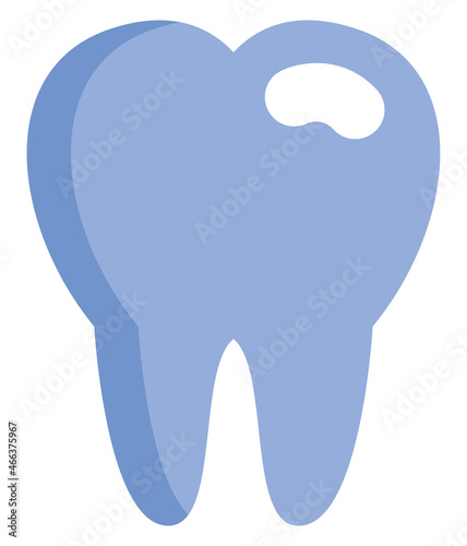 Healthy tooth, illustration, vector, on a white background.