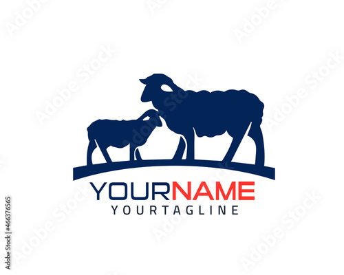 Sheep logo,fully vector and customized logo design