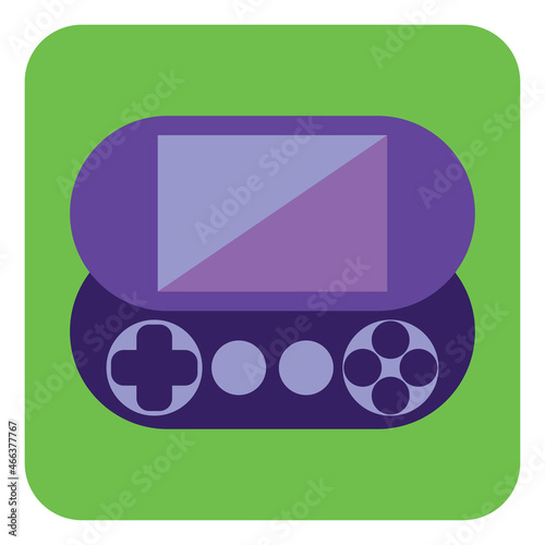 Small portable playstation, illustration, vector, on a white background.