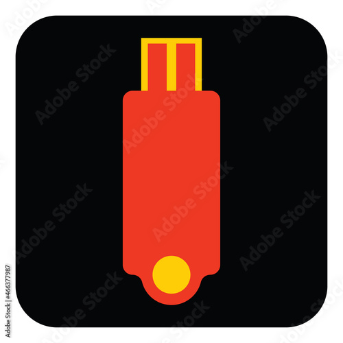 USB flash, illustration, vector, on a white background.