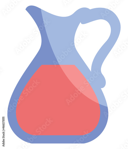 Big winery decanter, illustration, vector, on a white background.