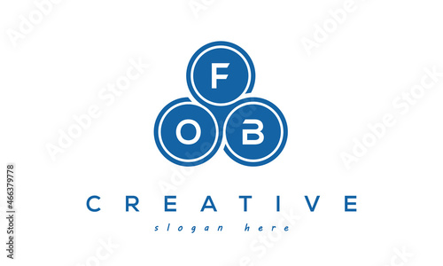 FOB creative circle three letters logo design victor