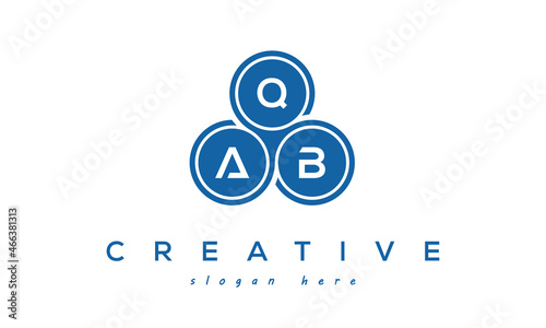 QAB creative circle three letters logo design victor photo