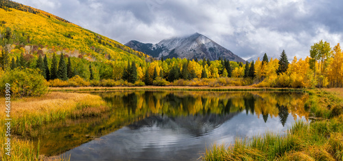 Warner Lake Ripples & Haystack Mountain Autumn Reflections