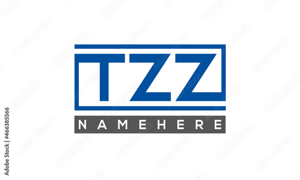 TZZ Letters Logo With Rectangle Logo Vector TZZ Letters Logo With Rectangle Logo Vector