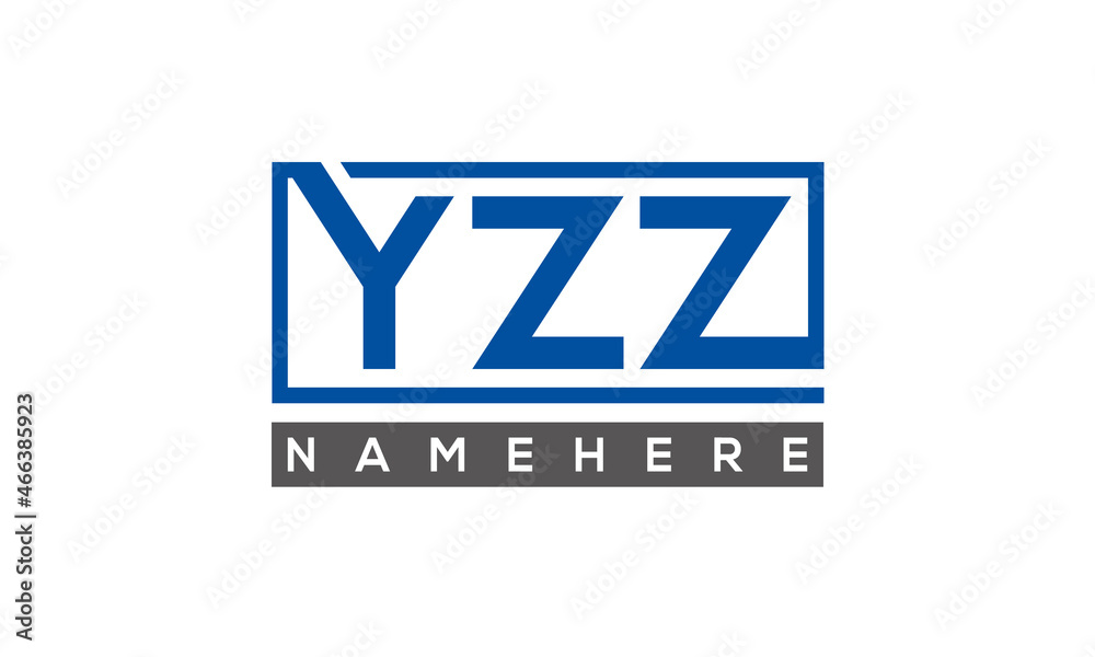 YZZ Letters Logo With Rectangle Logo Vector YZZ Letters Logo With Rectangle Logo Vector