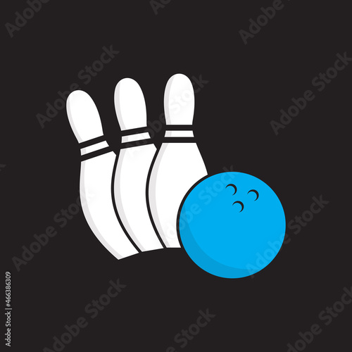 Bowling icon design isolated on white background