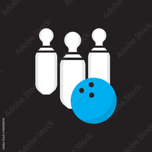 Bowling icon design isolated on white background